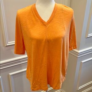 NWT! Chico's Orange Short Sleeve V-neck T-shirt